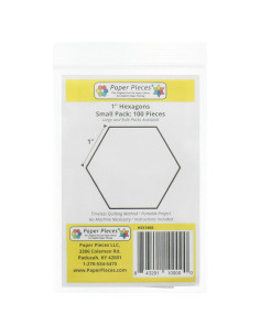Set of 100 Paper Pieces Hexagons 1in