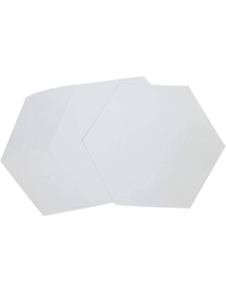 Set of 100 Paper Pieces Hexagons 1in