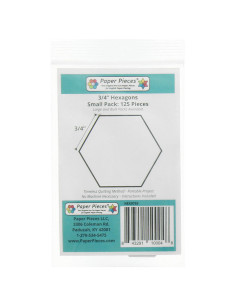 Set of 125 Paper Pieces Hexagons 3/4in