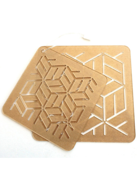 Set of 2 templates for sashiko stencil - Yose-Gi