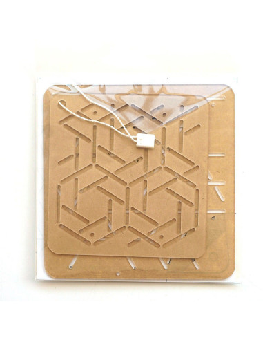 Set of 2 templates for sashiko stencil - Musubi-Kasane-Kikkou