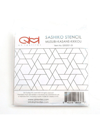 Set of 2 templates for sashiko stencil - Musubi-Kasane-Kikkou