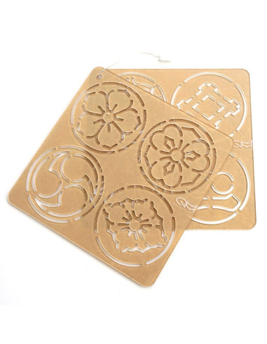 Set of 2 templates for sashiko stencil - Ka-mon