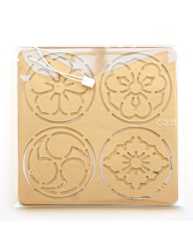 Set of 2 templates for sashiko stencil - Ka-mon