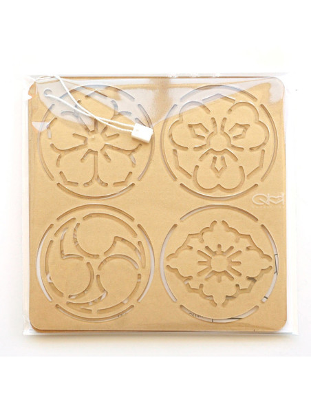 Set of 2 templates for sashiko stencil - Ka-mon