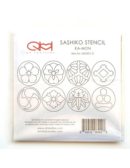 Set of 2 templates for sashiko stencil - Ka-mon