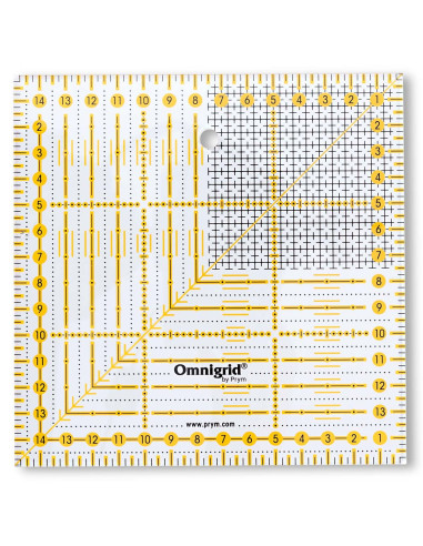 Omnigrid patchwork ruler grid 15 x 15 cm