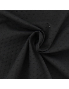 Cotton plumetis fabric - Black