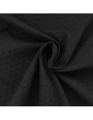 Cotton plumetis fabric - Black