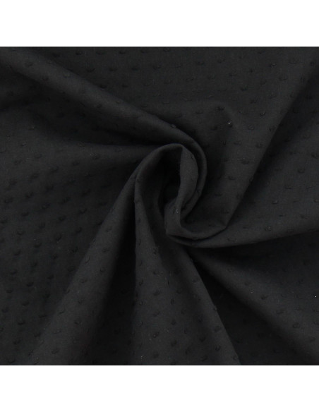 Cotton plumetis fabric - Black