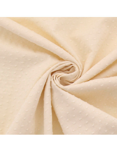 Cotton plumetis fabric - Champagne
