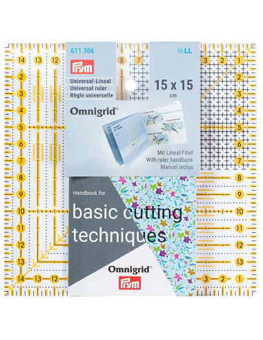 Omnigrid patchwork ruler grid 15 x 15 cm