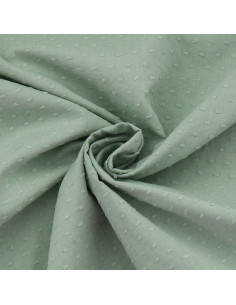 Cotton plumetis fabric - Verdigris