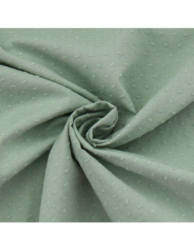 Cotton plumetis fabric - Verdigris