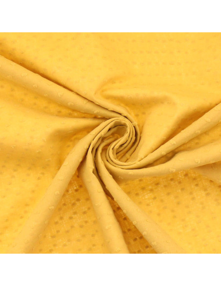 Cotton plumetis fabric - Yellow