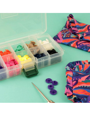 Box of 80 magic snaps without pliers 13 mm