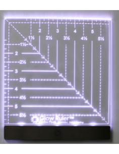 Carolina Moore luminous patchwork ruler special for left-handers 6.0 x 6.0 inch