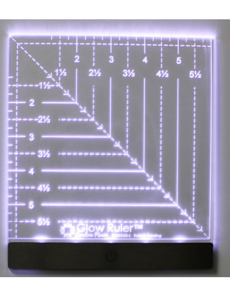 Carolina Moore luminous patchwork ruler special for left-handers 6.0 x 6.0 inch