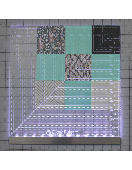 Carolina Moore luminous patchwork ruler 12.5 x 12.5 inch