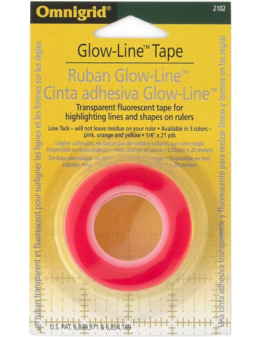 Glow-Line Tape for patchwork rulers - 3 rolls
