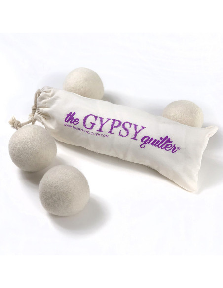 Set of 4 wool dryer balls for tumble dryer