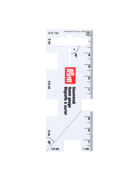 Plastic hem gauge
