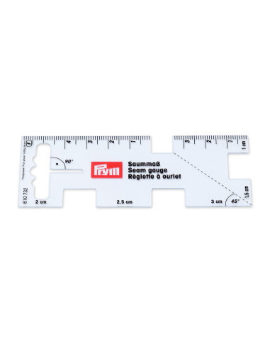 Plastic hem gauge