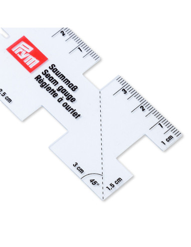 Plastic hem gauge