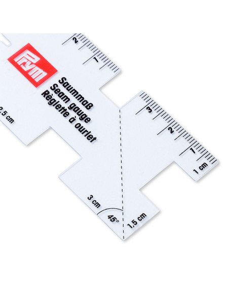 Plastic hem gauge