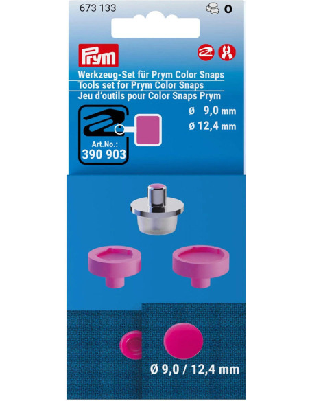 Tool kit for installing Color Snaps 9 and 12.4 mm
