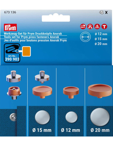 Anorak snap button tool kit