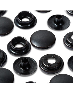 Multipack of 100 Sport Camping Snap Buttons - Black 2