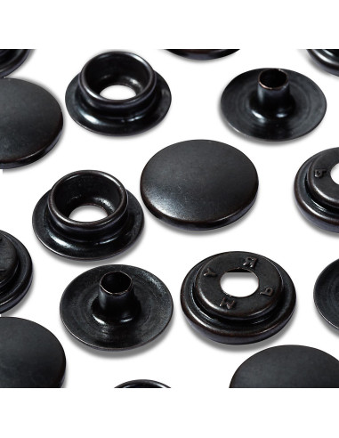 Multipack of 100 Sport Camping Snap Buttons - Black