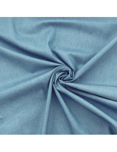 Chambray denim fabric - Medium blue