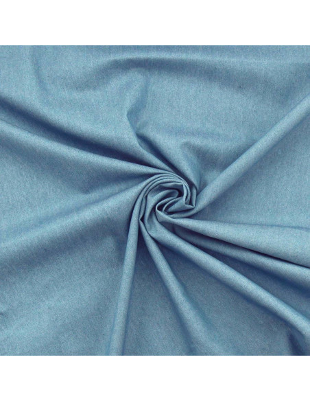 Chambray denim fabric - Medium blue