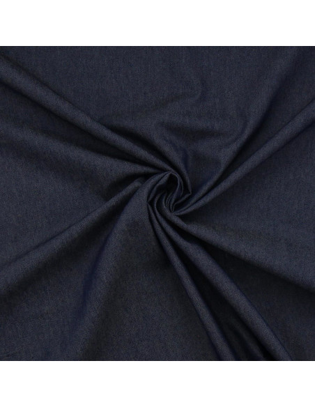 Dark blue chambray denim fabric