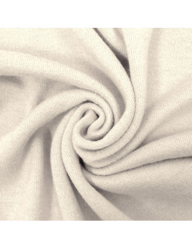 Angora knit fabric - White