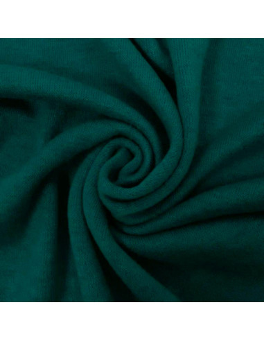 Angora knit fabric - Emerald green