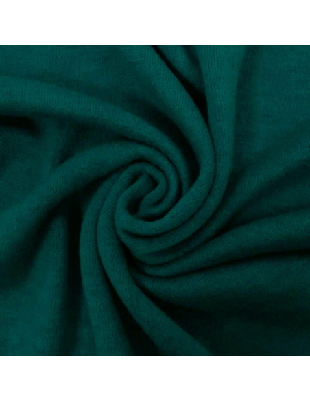 Angora knit fabric - Emerald green