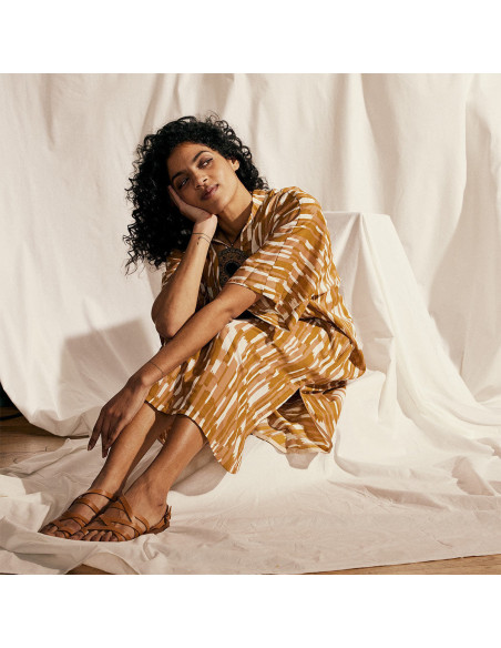 Modal Fabric Imany Pecan Pie - Atelier Brunette