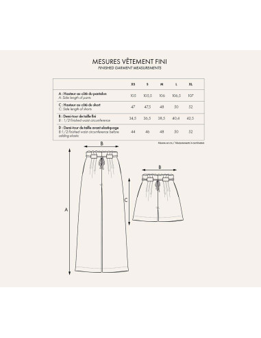 Pattern THE short pants - Atelier Brunette