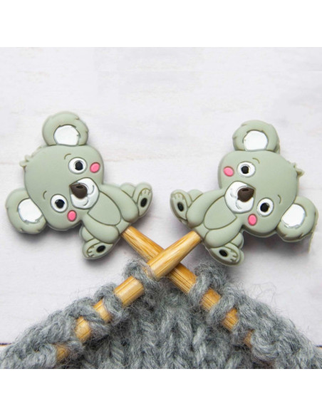 Stitch stoppers for knitting needles - Koala