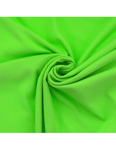 Ribbed cotton jersey fabric - Apple green
