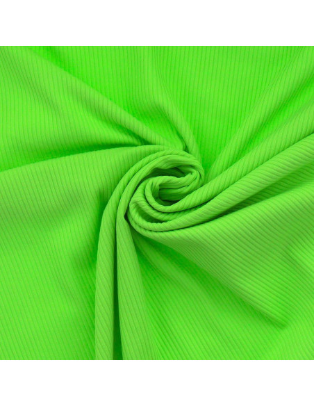 Ribbed cotton jersey fabric - Apple green
