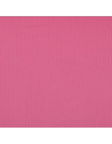 Ribbed cotton jersey fabric - Pink