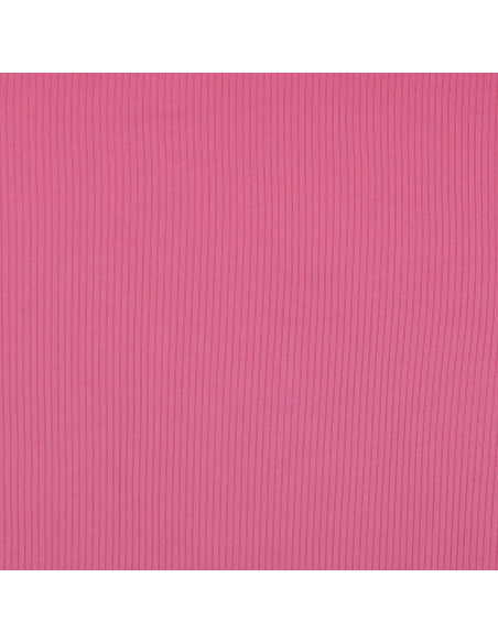 Ribbed cotton jersey fabric - Pink