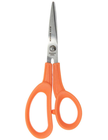 Orange universal scissors Rico Design 15 cm