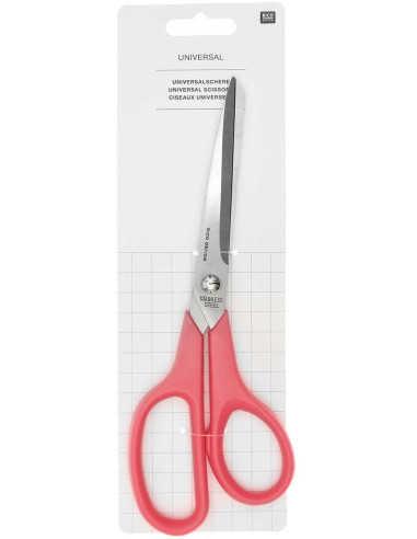 Fluorescent pink universal scissors Rico Design 23 cm