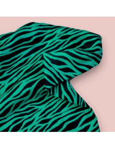 Viscose twill fabric - Green Zebra