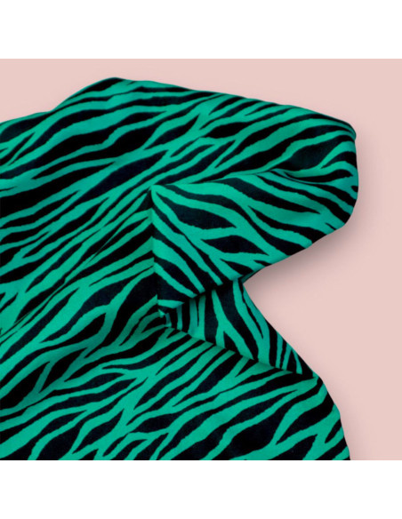 Viscose twill fabric - Green Zebra